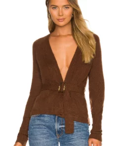 L'Academie Mara Cardigan In Chocolate