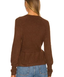 L'Academie Mara Cardigan In Chocolate 6 L'Academie Mara Cardigan In Chocolate -Deals L'Academie Store LCDE WK164 V3