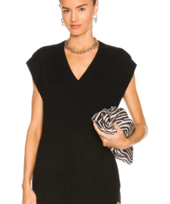 L'Academie Emari V Neck Tunic In Black