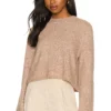 L'Academie Kiyami Cropped Sweater In Taupe