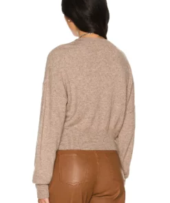 L'Academie Linus Draped Sweater In Brown -Deals L'Academie Store LCDE WK174 V3