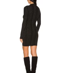 L'Academie Jura Mini Knit Dress In Gunmetal -Deals L'Academie Store LCDE WK178 V3