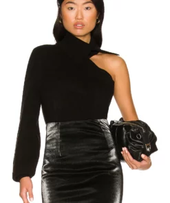 L'Academie Carsyn Turtleneck Sweater In Black