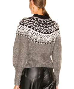 L'Academie Eliot Fairisle Sweater In Tonal Heather Grey -Deals L'Academie Store LCDE WK184 V3