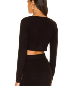 L'Academie Drew Cardigan In Black -Deals L'Academie Store LCDE WK187 V3