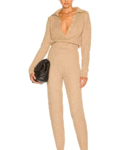 L'Academie Elowen Jumpsuit In Taupe