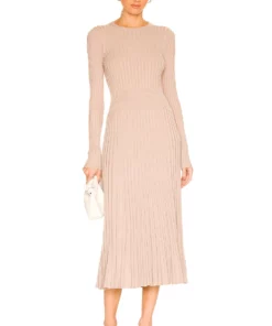 L'Academie Gaela Knit Dress In Camel