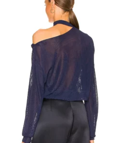 L'Academie Galena Cut Out Pullover In Navy -Deals L'Academie Store LCDE WK199 V3