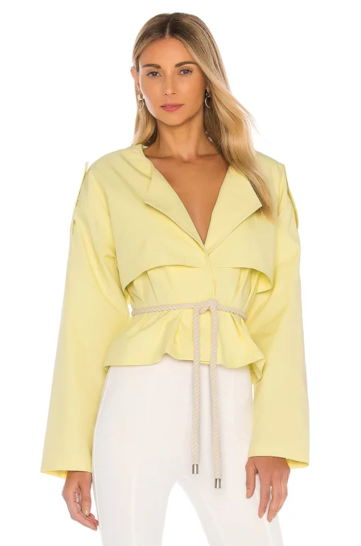 L'Academie The Armelle Jacket In Pale Yellow -Deals L'Academie Store LCDE WO107 V1