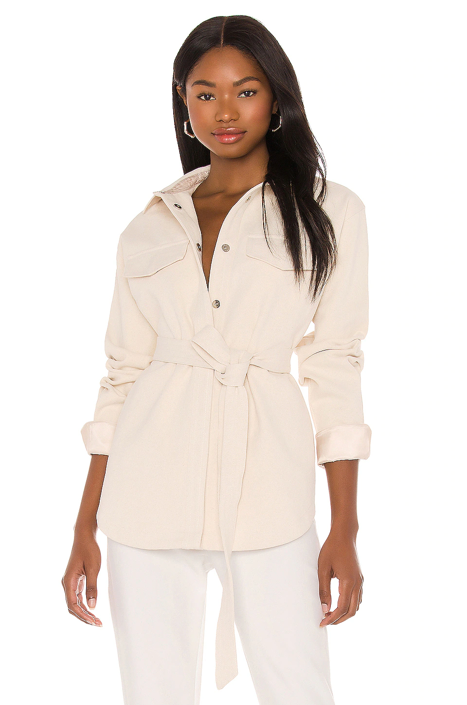 L'Academie The Lucie Shacket In Beige 1 L'Academie The Lucie Shacket In Beige