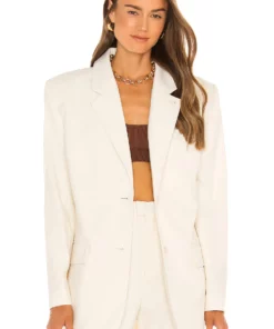 L'Academie Carti Oversized Blazer In White