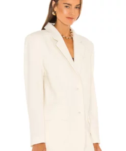 L'Academie Carti Oversized Blazer In White -Deals L'Academie Store LCDE WO138 V3