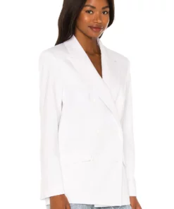L'Academie Coco Double Breasted Blazer In White -Deals L'Academie Store LCDE WO142 V3