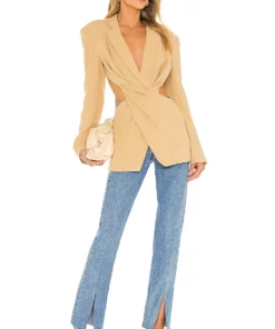 L'Academie Emmy Blazer In Tan -Deals L'Academie Store LCDE WO144 V4