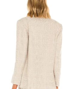 L'Academie Abigail Blazer In Tan & White -Deals L'Academie Store LCDE WO145 V4