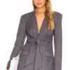 L'Academie Tatiana Blazer In Grey