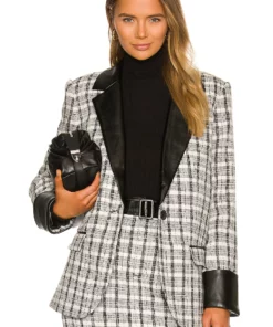 L'Academie Priscilla Blazer In Black And White