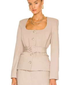 L'Academie Fifi Jacket In Beige