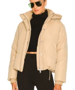 L'Academie Braxton Puffer Jacket In Khaki