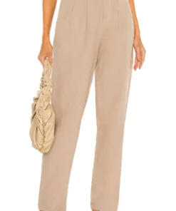 L'Academie The Alaina Pant In Mocha Beige