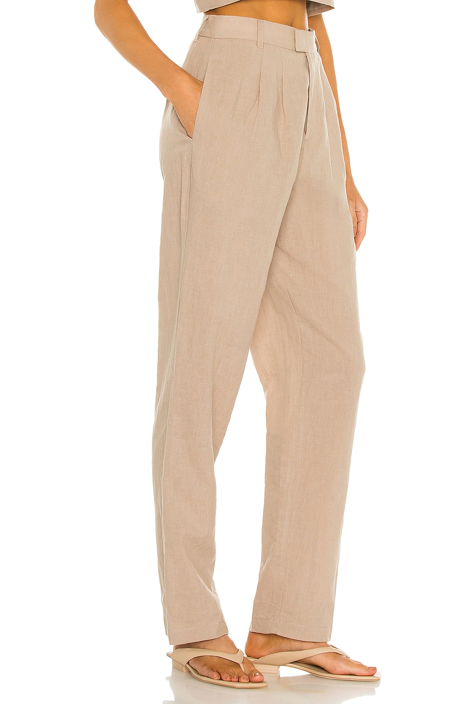 L'Academie The Alaina Pant In Mocha Beige 2 L'Academie The Alaina Pant In Mocha Beige - Image 2