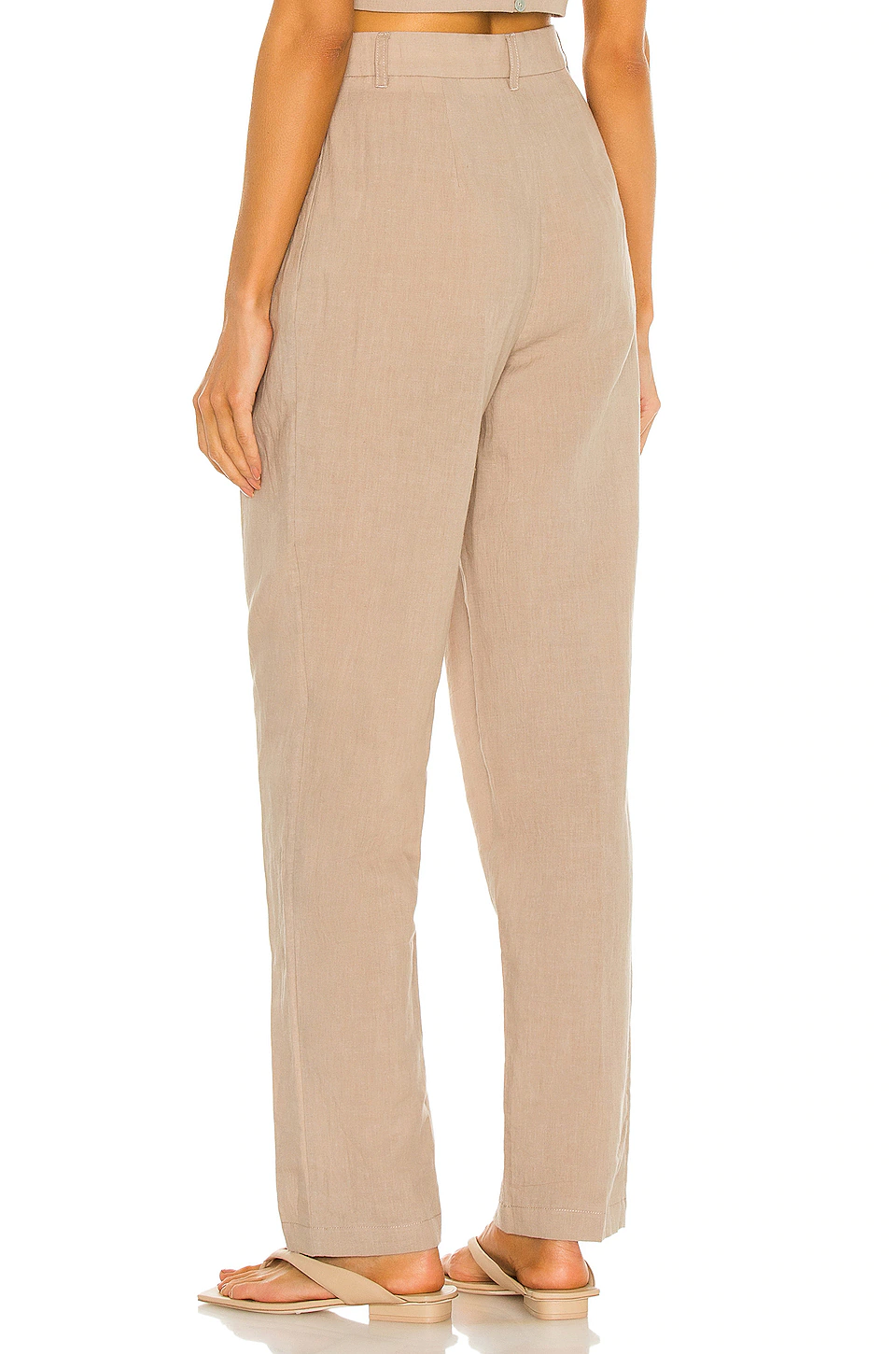 L'Academie The Alaina Pant In Mocha Beige 3 L'Academie The Alaina Pant In Mocha Beige - Image 3