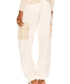 L'Academie Lena Pant In White & Khaki -Deals L'Academie Store LCDE WP172 V3