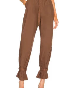 L'Academie The Virgil Pant In Chocolate Brown