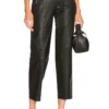 L'Academie Trae Leather Pant In Black