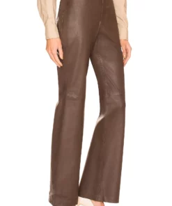 L'Academie The Zaza Leather Pant In Brown -Deals L'Academie Store LCDE WP193 V2