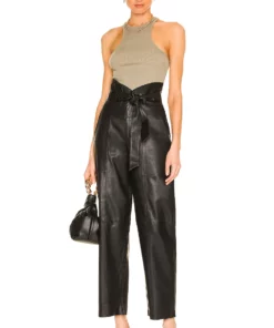 L'Academie Jamie Leather Pant In Black -Deals L'Academie Store LCDE WP212 V4