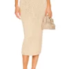 L'Academie Fionn Midi Skirt In Beige