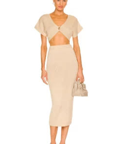 L'Academie Fionn Midi Skirt In Beige 7 L'Academie Fionn Midi Skirt In Beige -Deals L'Academie Store LCDE WQ110 V4