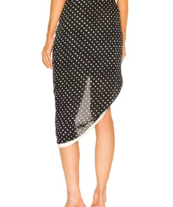 L'Academie Zillian Midi Skirt In Black Multi Dot -Deals L'Academie Store LCDE WQ111 V3