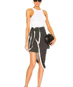L'Academie Zillian Midi Skirt In Black Multi Dot -Deals L'Academie Store LCDE WQ111 V4