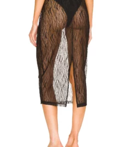 L'Academie Elowen Midi Skirt In Black 6 L'Academie Elowen Midi Skirt In Black -Deals L'Academie Store LCDE WQ115 V3