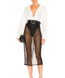 L'Academie Elowen Midi Skirt In Black 7 L'Academie Elowen Midi Skirt In Black -Deals L'Academie Store LCDE WQ115 V4