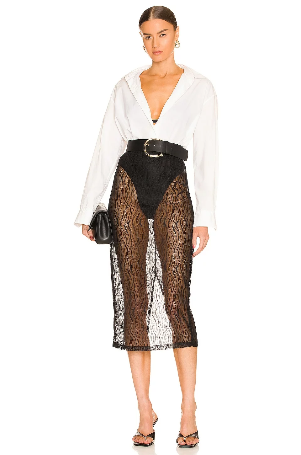 L'Academie Elowen Midi Skirt In Black 4 L'Academie Elowen Midi Skirt In Black - Image 4