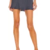 L'Academie The Kuz Mini Skirt In Navy Blue