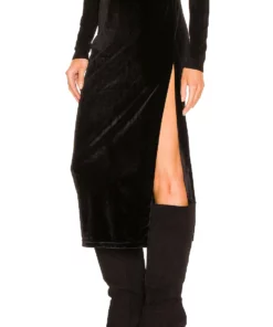 L'Academie Lumi Midi Skirt In Black -Deals L'Academie Store LCDE WQ99 V3