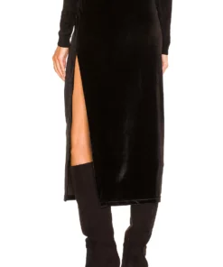 L'Academie Lumi Midi Skirt In Black -Deals L'Academie Store LCDE WQ99 V4