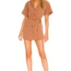 L'Academie Lilianna Romper In Light Brown