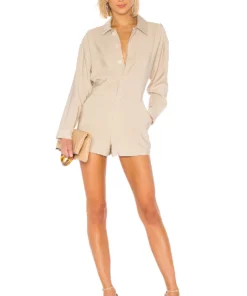 L'Academie Dylan Romper In Khaki