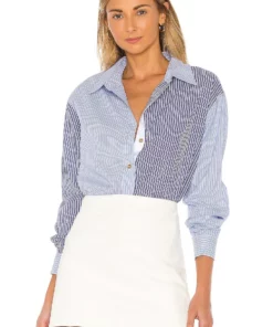 L'Academie The Blaise Top In Blue & White