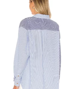 L'Academie The Blaise Top In Blue & White -Deals L'Academie Store LCDE WS540 V3