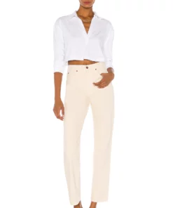L'Academie LS Cropped Polo In White -Deals L'Academie Store LCDE WS661 V4