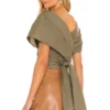 L'Academie The Fantasia Top In Olive Green