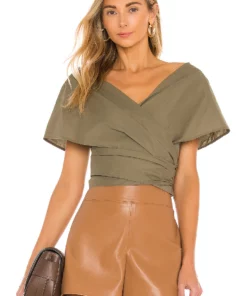 L'Academie The Fantasia Top In Olive Green -Deals L'Academie Store LCDE WS700 V2