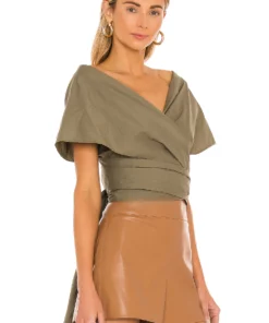 L'Academie The Fantasia Top In Olive Green -Deals L'Academie Store LCDE WS700 V3