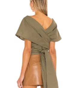 L'Academie The Fantasia Top In Olive Green -Deals L'Academie Store LCDE WS700 V4